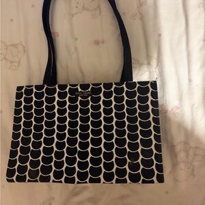 Kate Spade Black and White Scallop Tote
